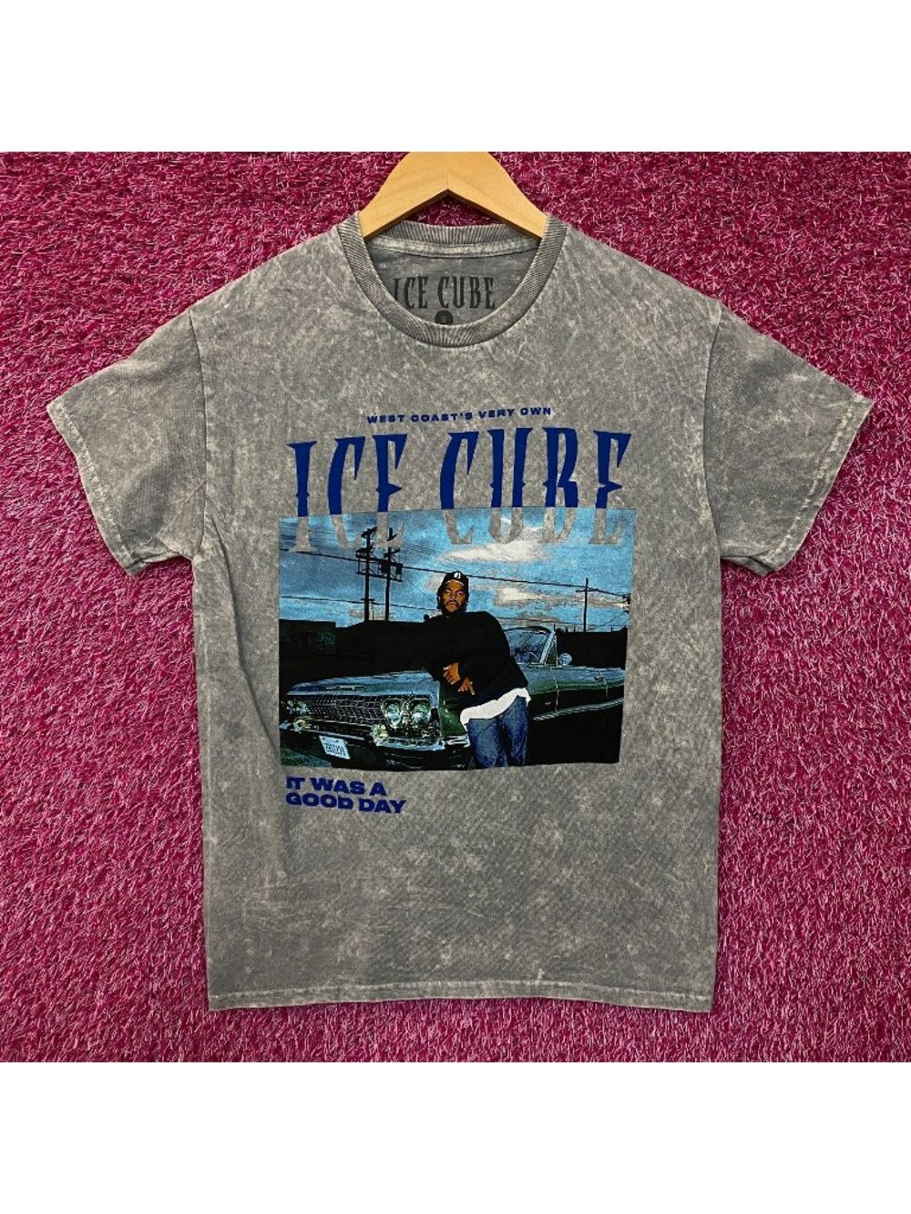 Ice Cube "It Was A Good Day" Graphic Acid Wash T-Shirt Small